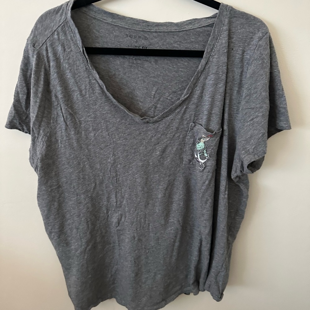 Torrid T-shirt with mermaid on pocket